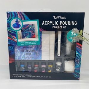Brea Reese Acrylic Pouring Project Kit-34 pieces NEW